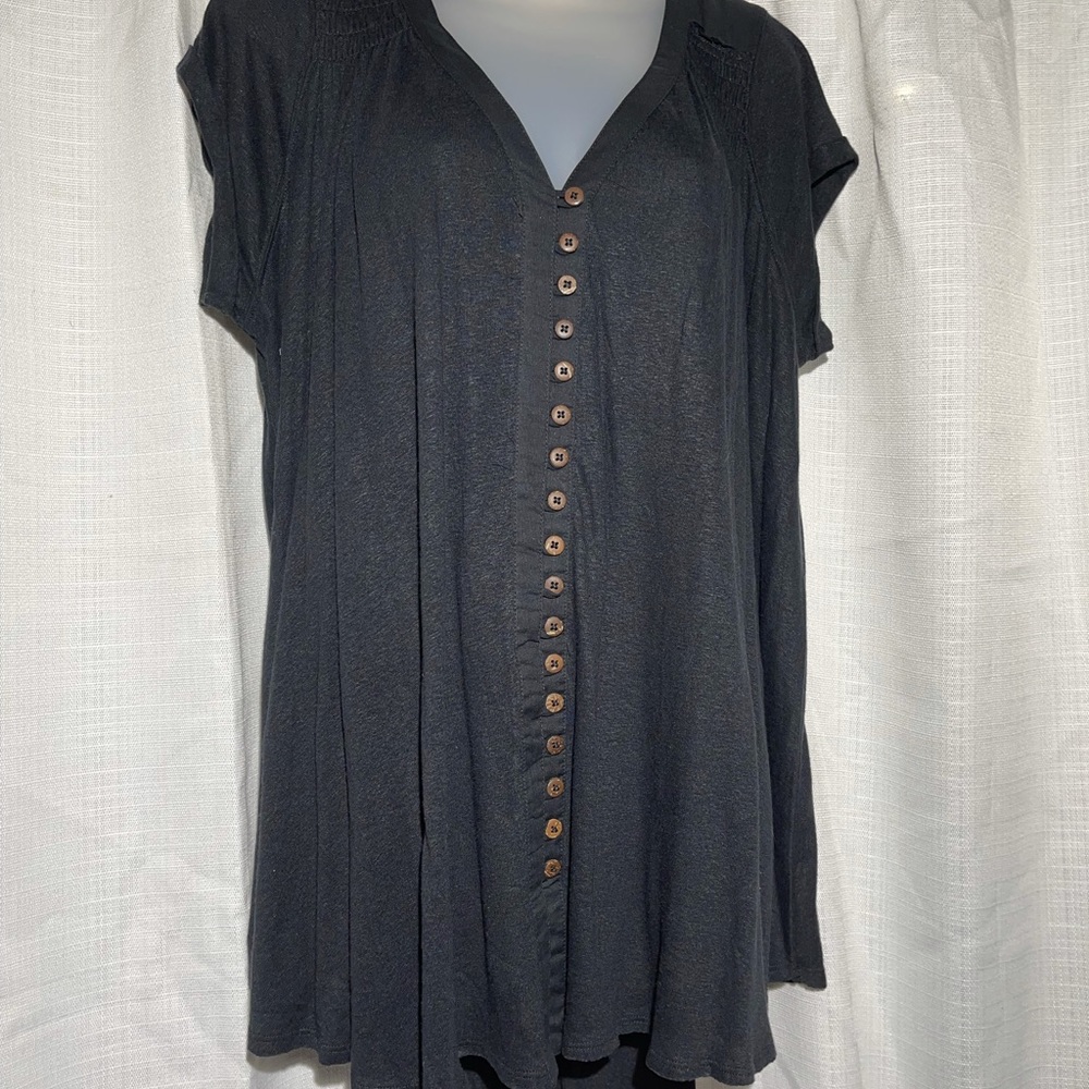 Free People Oversized Black Tunic